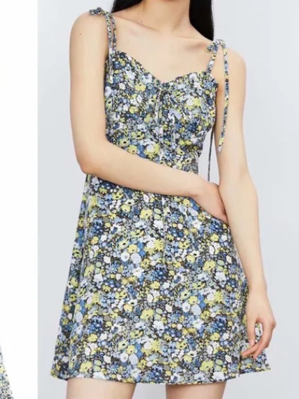 Urban Revivo Floral Tie-Shoulder Sundress